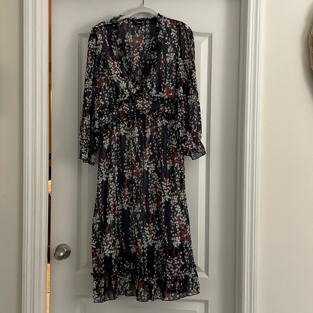 Navy Floral Dress